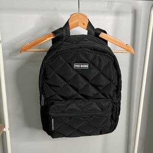 Black Steve Madden Quilted Backpack